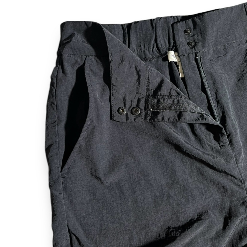 HAPPILY GREY Black Nylon Windbreaker High Rise Cargo Jogger Pants XL - Picture 4 of 10